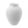 Knabstrup Vase med riller 35 cm hvid