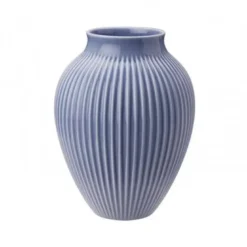 Knabstrup Vase med riller 20 cm lavendelblå