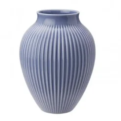 Knabstrup Vase med riller 27 cm lavendelblå