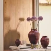 Knabstrup Vase med riller H20 cm Berry