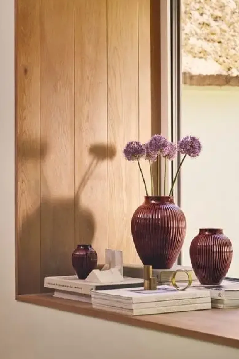 Knabstrup Vase med riller H20 cm Berry
