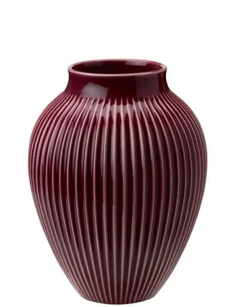 Knabstrup Vase med riller H20 cm Berry