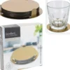 Koopman Coaster incl holder 6 stk guld