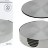 Koopman Coaster 6 stk incl holder rustfrit stål