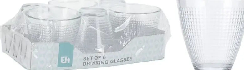 Koopman Drikkeglas 6stk 220 ml