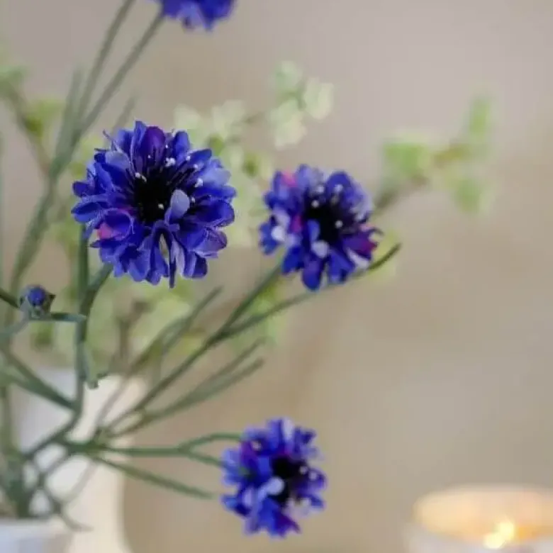 Kunstig blomst Kornblomst buket blå