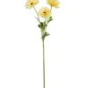 Kunstig blomst Ranunkel lys gul
