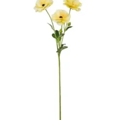 Kunstig blomst Ranunkel lys gul