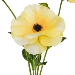 Kunstig blomst Ranunkel lys gul