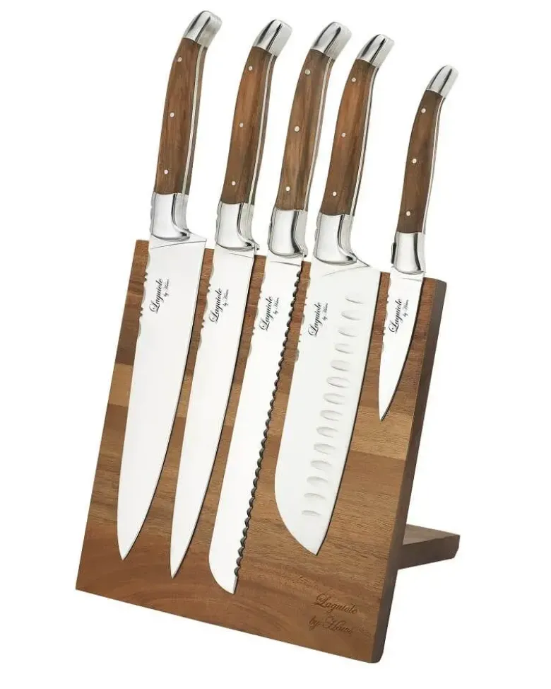Laguiole by Haws knivsæt 5 knive og knivstander med magnet