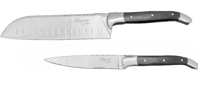 Laguiole Knivsæt Santuko og universalkniv sort