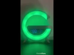 Lampe med trådløs oplader og Bluetooth højtaler