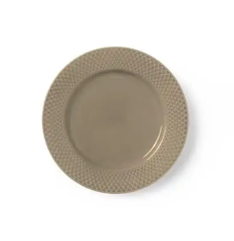 Lyngby Frokosttallerken Rhombe Earth Frokosttallerken Ø23 cm clay