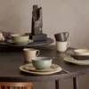 Lyngby Frokosttallerken Rhombe Earth Frokosttallerken Ø21 cm moss