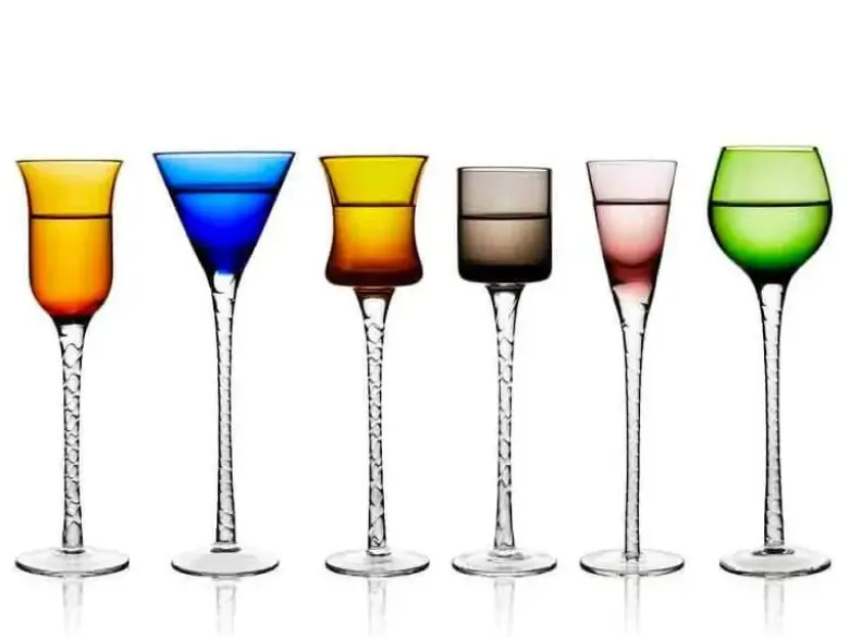 Lyngby Glas London Snapseglas 18 cm 6 stk Assorterede