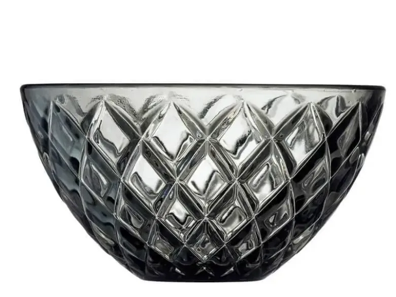 Lyngby Glas Sorrento skål Dia 12 cm 4 stk Smoke