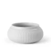 Lyngby Porcelæn Curve bloklysestage Ø11 cm hvid