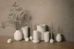 Lyngby Porcelæn Curve bloklysestage Ø11 cm hvid