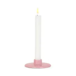 Lyngby Porcelæn Rhombe Colorado Kronelysestage H3 rosa