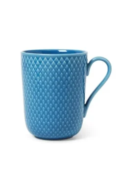 Lyngby Porcelæn Rhombe Color krus med hank 33 cl Blå