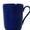 Lyngby Porcelæn Rhombe Color krus med hank 33 cl Mørk Blå