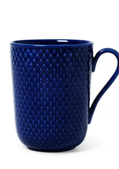 Lyngby Porcelæn Rhombe Color krus med hank 33 cl Mørk Blå