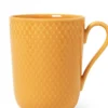 Lyngby Porcelæn Rhombe Color krus med hank 33 cl Gul