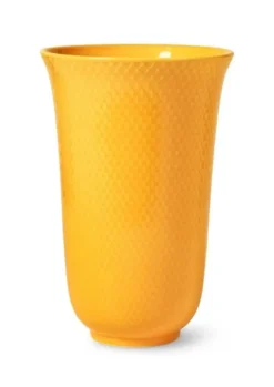 Lyngby Porcelæn Rhombe Color vase H20 Gul
