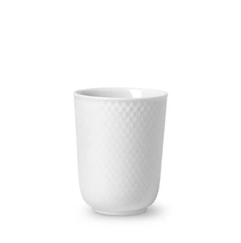 Lyngby Porcelæn Rhombe Krus 33 cl hvid