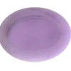 Lyngby Porcelæn Rhombe ovalt fad 35x26,5 cm lys lilla