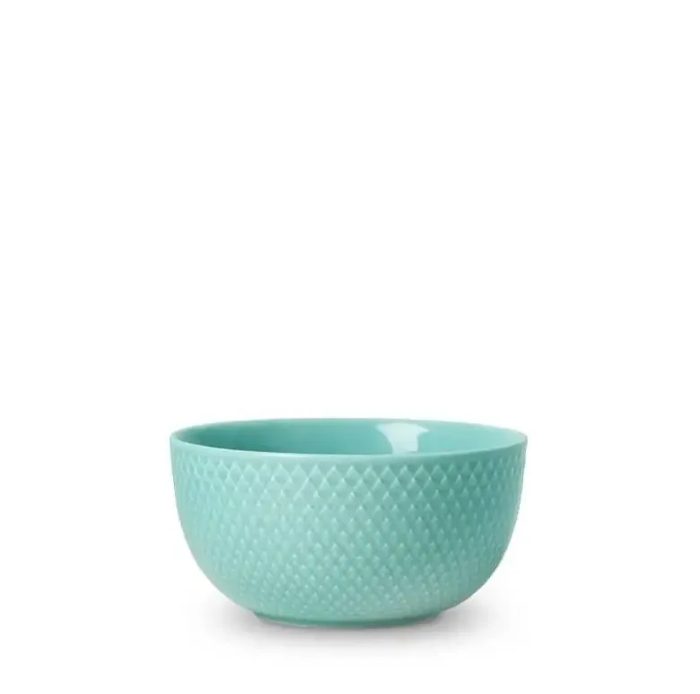 Lyngby Porcelæn Rhombe skål aqua 13 cm