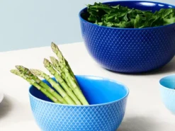 Lyngby Porcelæn Rhombe skål blå 17,5 cm