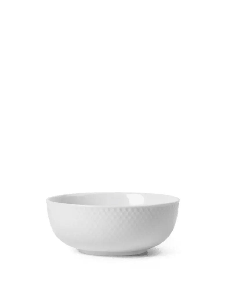 Lyngby Rhombe skål Ø15.5 cm hvid