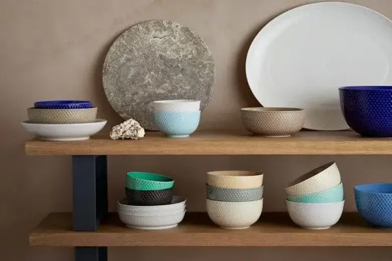 Lyngby Serveringsskål Rhombe Earth Skål Ø11 cm slate