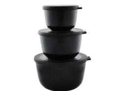 Mepal Cirqula høj skålesæt sæt af 3 stk sort