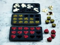Mette blomsterberg chocoladeforme 3 stk Grå