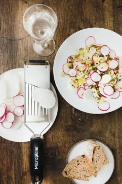Microplane Rivejern Gavesæt - Premium Zester + Gourmet Slicer + Skæreresistent handske