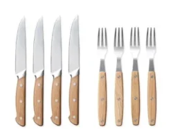 Morsø Foresta Steak bestiksæt 8 dele Eg/Rustfrit stål