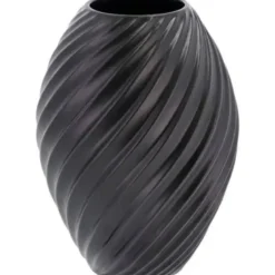 Morsø vase river 16 cm Sort