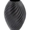Morsø vase river 26 cm Sort