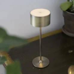 Nielsen Light Bistro Genopladelig Bordlampe Antik børstet messing