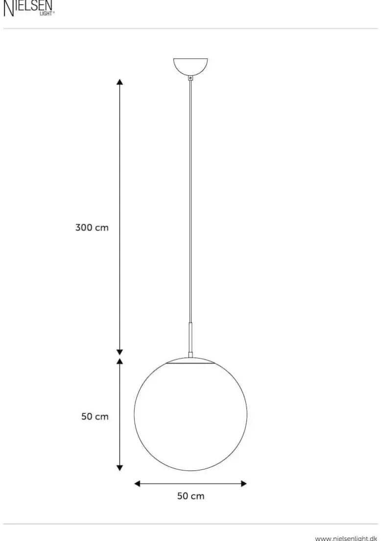 Nielsen Light Chicago Glas kuglependel Ø50 cm