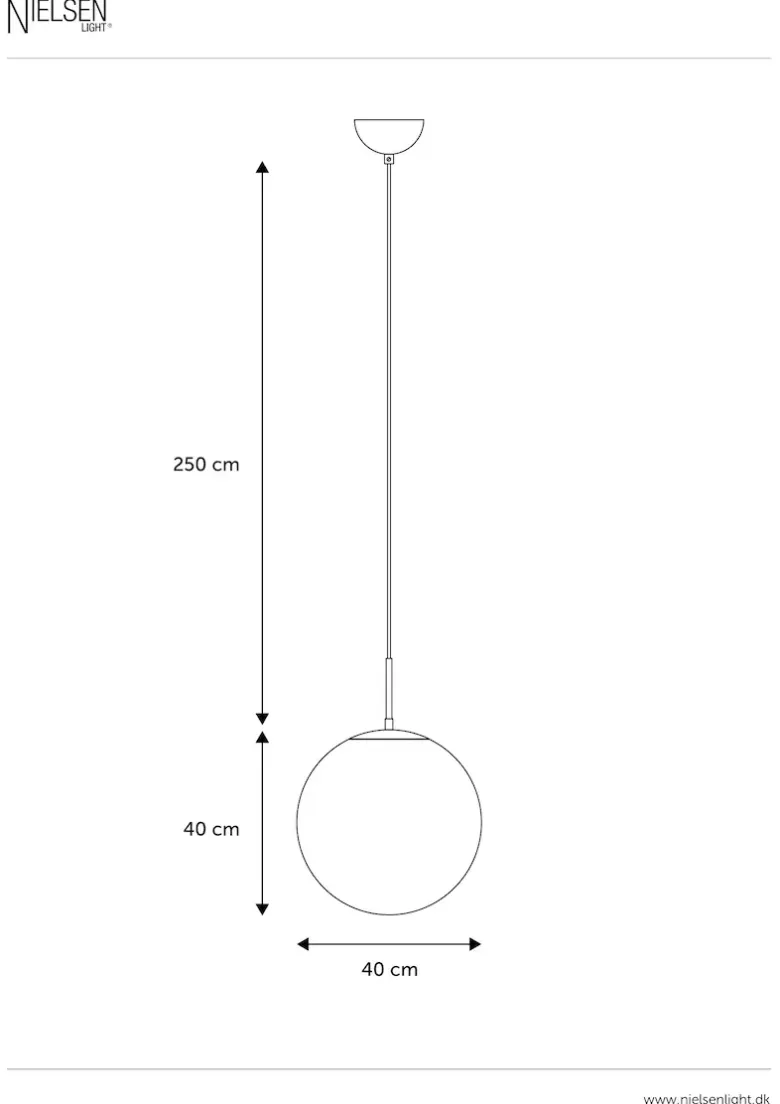 Nielsen Light Chicago Glas kuglependel Ø40 cm