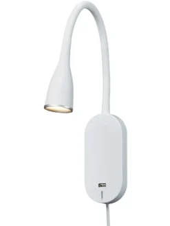 Nielsen Light Eye Væglampe med USB stik & lysdæmper Hvid