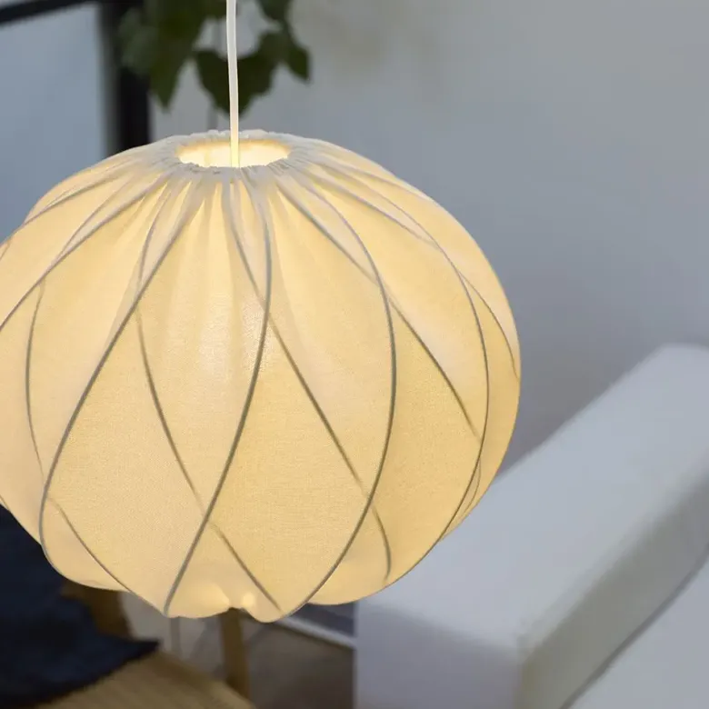 Nielsen Light Jasmin Pendel Hvid Ø40 cm m.Hvid stofledning