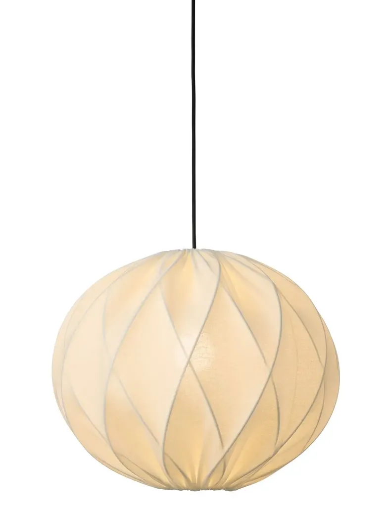 Nielsen Light Jasmin Pendel Hvid Ø40 cm m.Sort stofledning