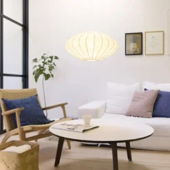 Nielsen Light Jasmin Pendel Hvid Ø50 cm m.Hvid stofledning
