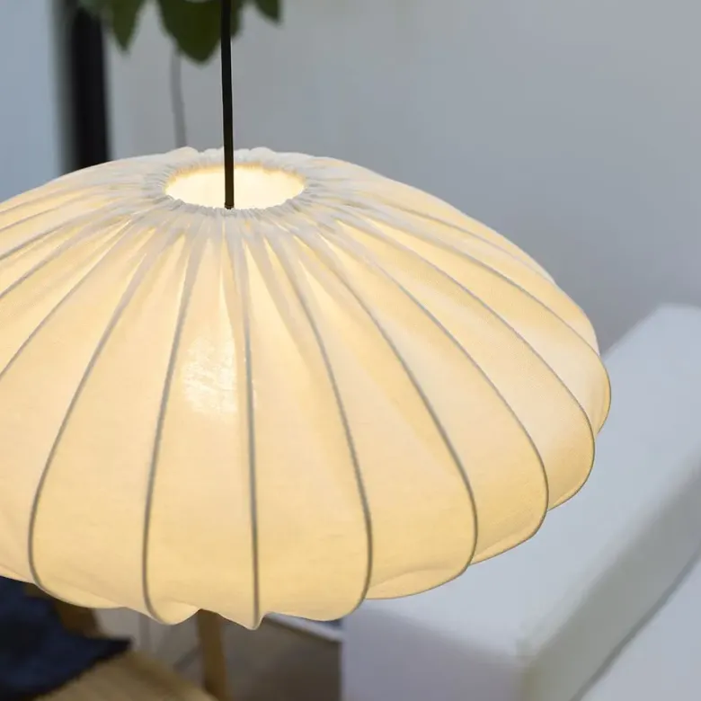 Nielsen Light Jasmin Pendel Hvid Ø50 cm m.Sort stofledning