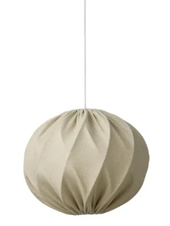 Nielsen Light Jasmin Pendel Lys sand Ø40 cm m.Hvid stofledning