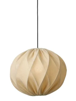Nielsen Light Jasmin Pendel Lys sand Ø40 cm m.Sort stofledning